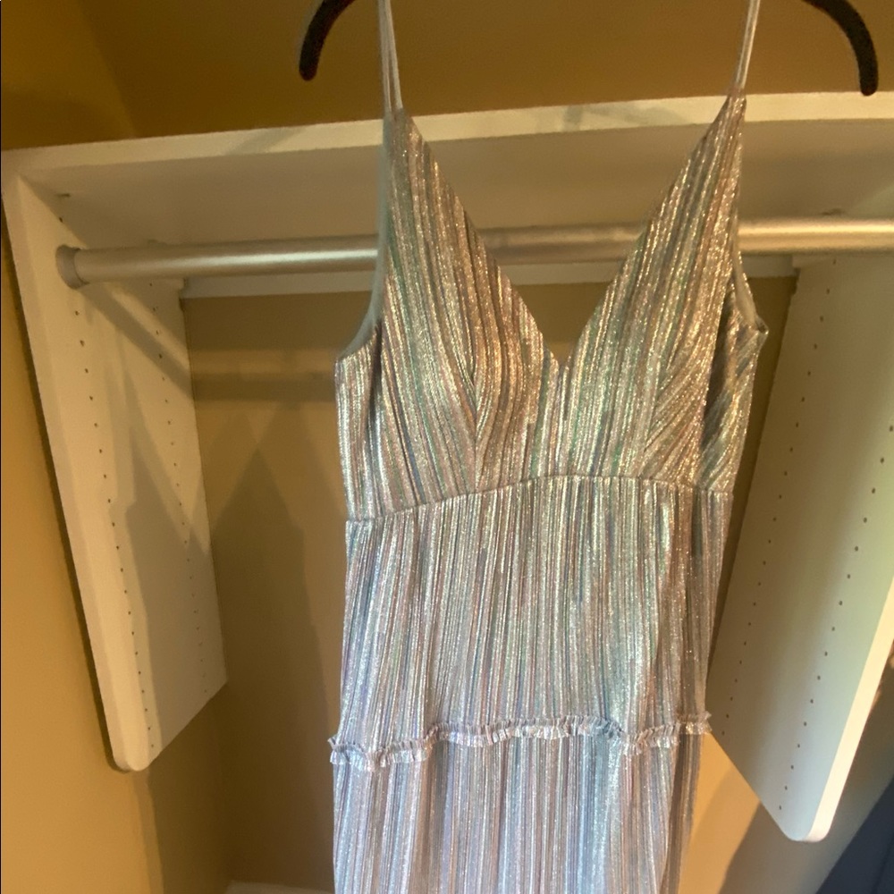 Metallic multicolor formal gown